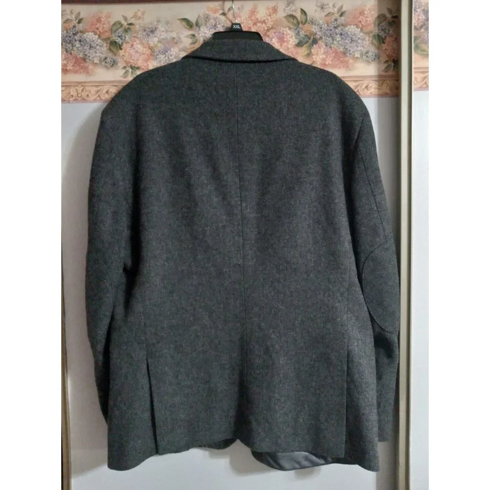 Kenneth Cole 46R Grey Wool Lined Casual Business Occasion Sport Jacket Blazer
